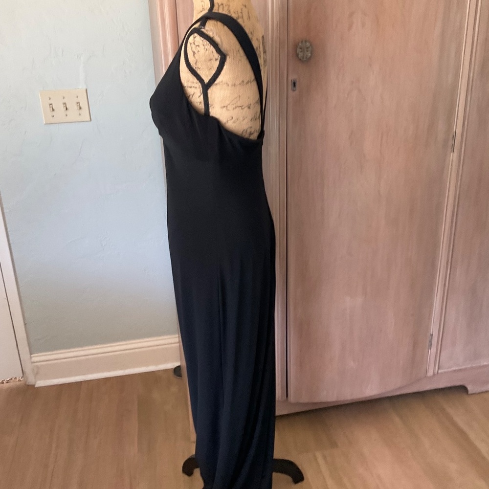 Laundry Shelli Segal black gown Y2K pretty woman maxi dress silk wedding bra 12 - Picture 11 of 16